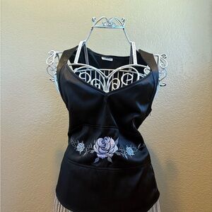 charlotte russe embroidered rose top